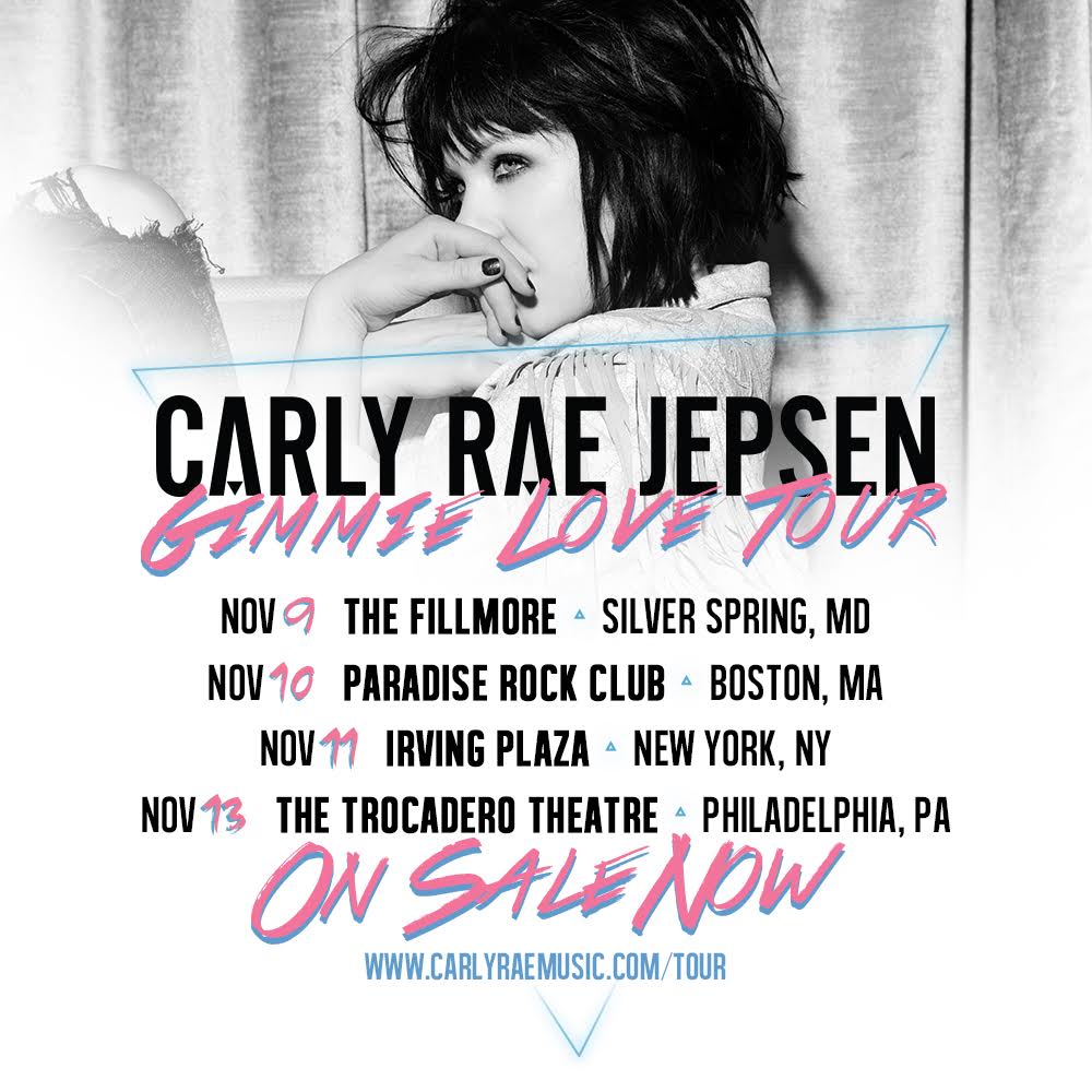 carlyraejepsen's tweet photo. And so it begins.... 🎶 Tour dates on the East Coast are on sale now! Bring your 80's wear 🎉 http://t.co/00Rj4hZIsC http://t.co/pstEfaFZfe