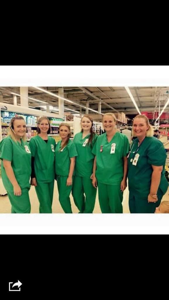 We all scrubbed up well  Looking forward to another day at Bar Hill General tomorrow <a href="/2065barhill/">Tesco Extra Bar Hill</a> <a href="/alison_pinney/">alison_pinney</a>
