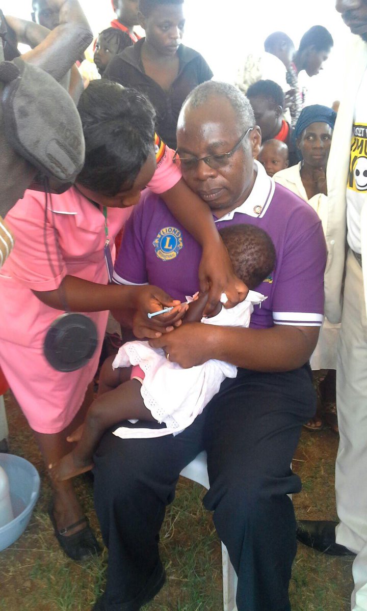 Ugandan Lions & partners at Kyegegwa-Ugandan nationwide measles campaign @measlesrubella #stopthespots #vaccineswork