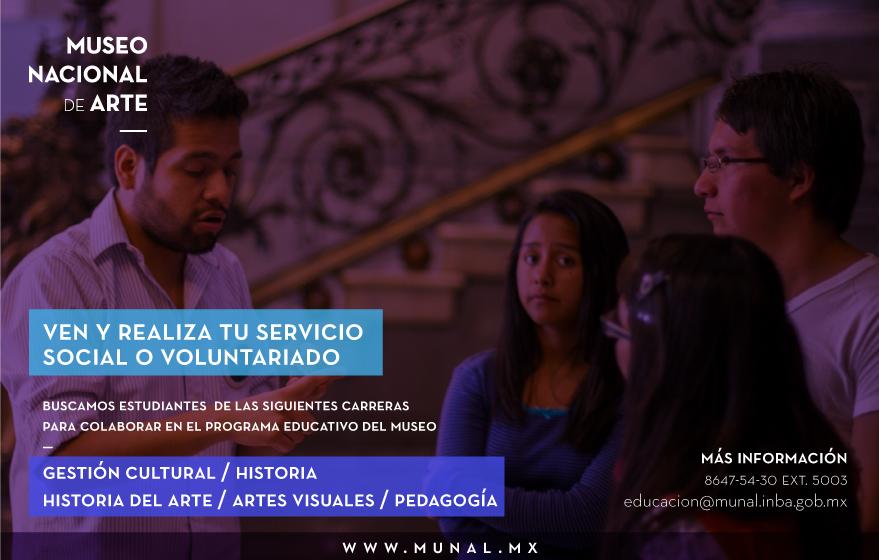 MUNALmx's tweet photo. Te queremos ver triunfar. Haz tu servicio social en el Museo Nacional de Arte. http://t.co/f6YOQek4gV