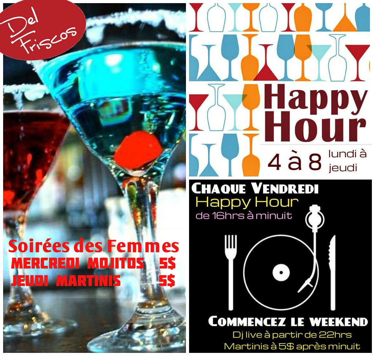 #TGIF! Venez commencez le #weekend avec nous! #HappyHour jusqu'à minuit, Dj live! #DelFriscos #DDO #Boucherville #Mtl