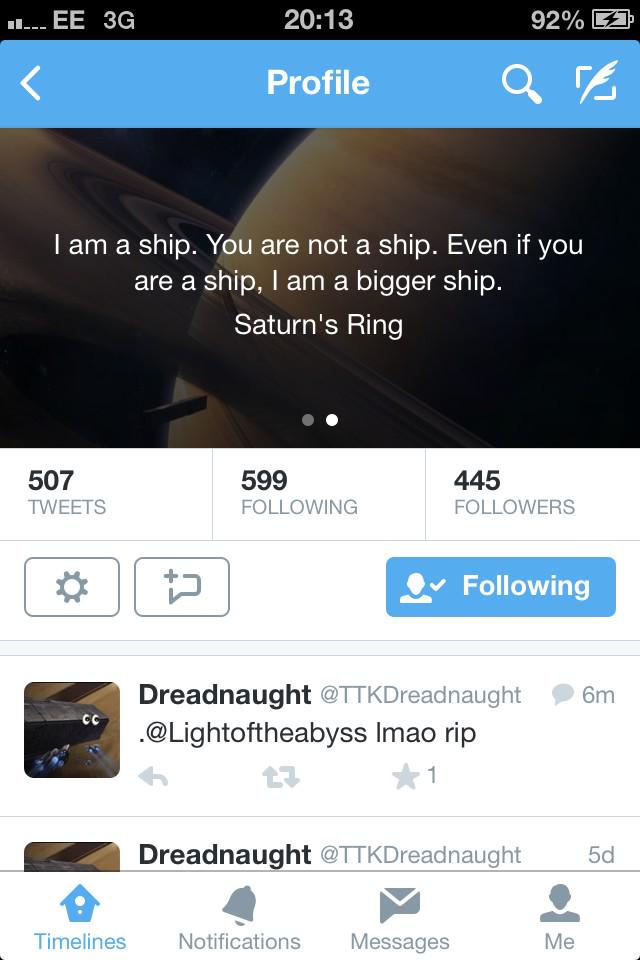 saterienne_'s tweet photo. @TTKDreadnaught your bio is perfect 😂😂😂 http://t.co/UbwOEvO7fh
