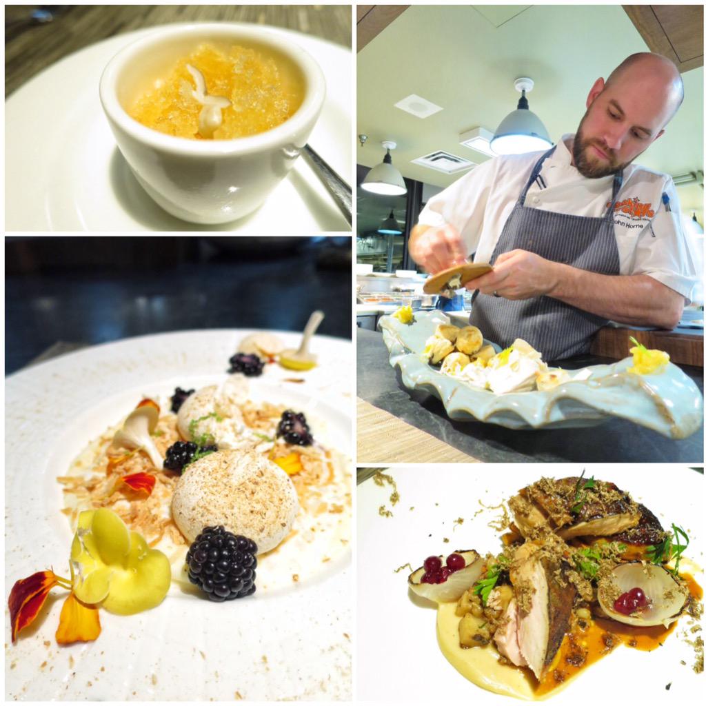 A special mushroom menu at #CanoeRestaurant last night. Thanks <a href="/ChefHorne/">John Horne</a> &amp; <a href="/Chef_Coulson/">Coulson Armstrong</a> 👌