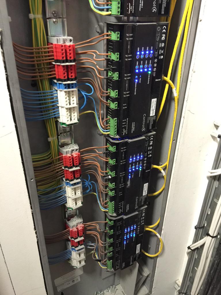 IntelHomeTech's tweet image. Our largest Control4 panelised lighting system over 120 lighting circuits including DMX #control4 #lightingcontrol