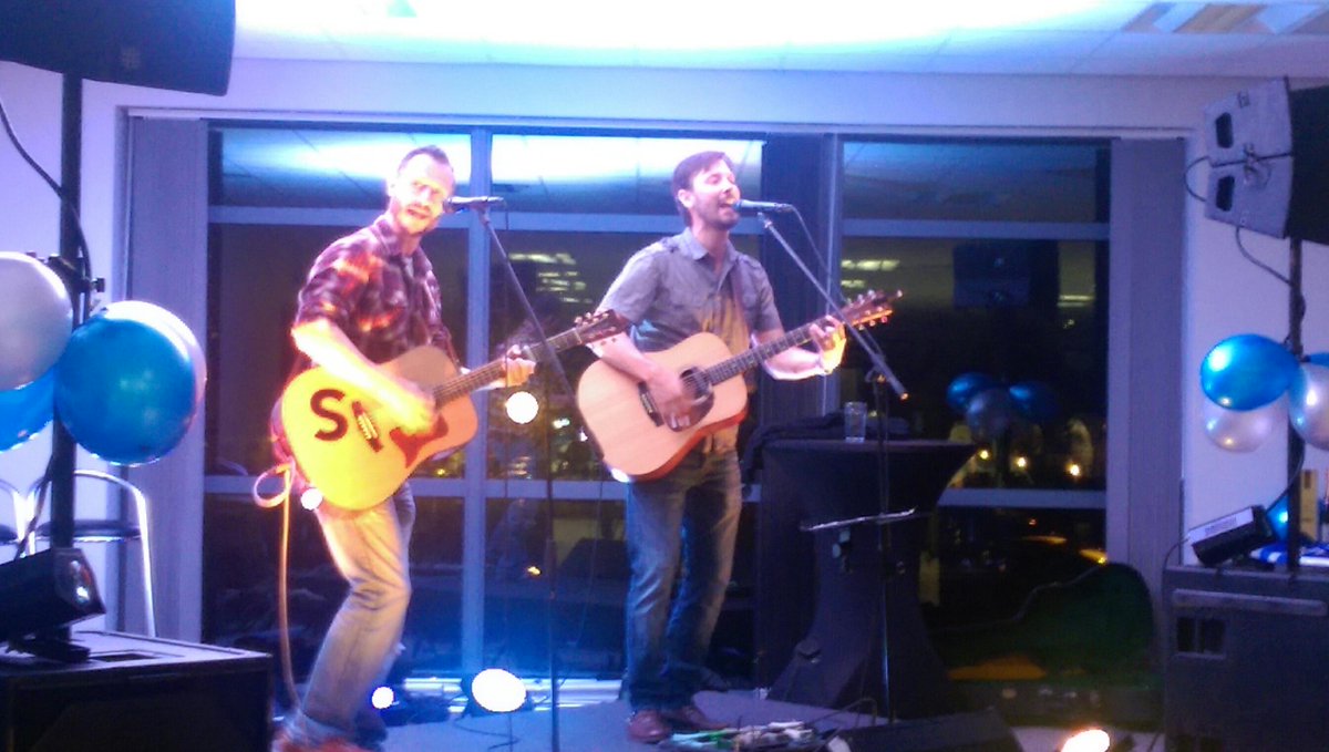 Hardasnails2015's tweet photo. S&amp;M rocking it out at tonight's #hardasnails fundraiser! http://t.co/IMegX6rsqc