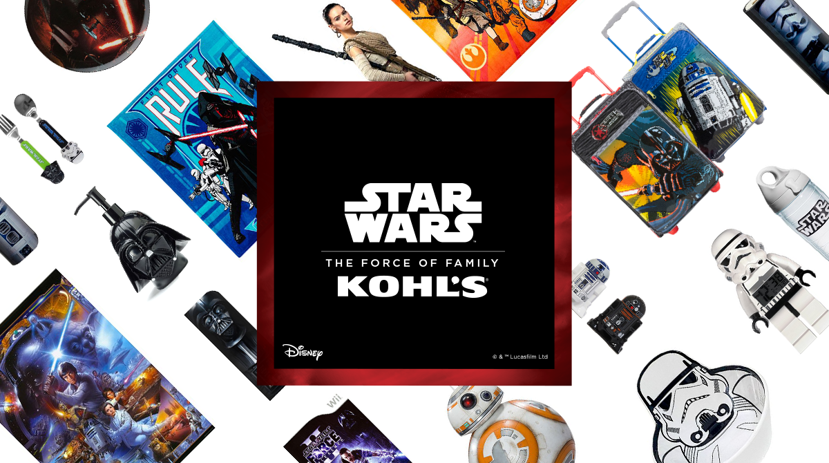 Kohls's tweet photo. THIS is the galaxy of #StarWars goodies you're looking for. #ForceOfFamily http://t.co/Jv4rjRIdpJ http://t.co/vwDaJjCOJP