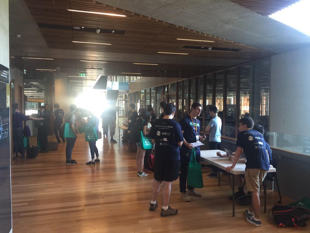 andrewhatfield's tweet image. #compcon2015 registrations kicking off at #uq @CompCon_AU
