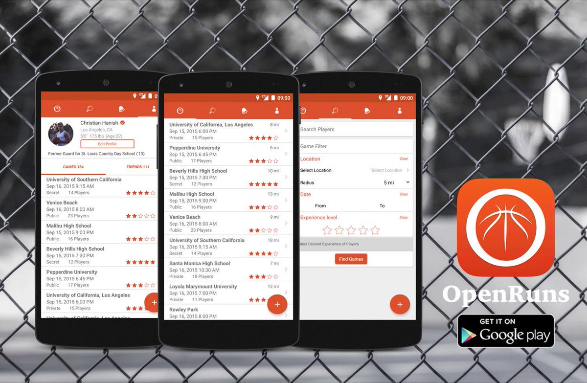 openrunsapp's tweet image. We're excited to announce that OpenRuns is now available for Android!! Get it now on Google Play! 🏀🏀 #OpenRuns
