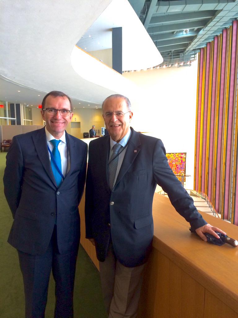 Reflecting on a very productive #UNGA70 week with Foreign Minister @IKasoulides in #NewYork #Cyprus