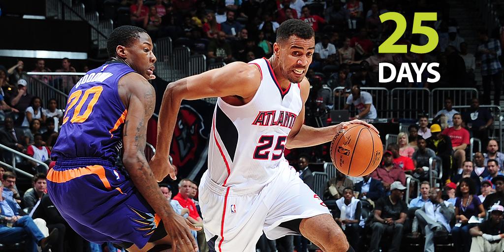 ATLHawks's tweet photo. 25 days until Opening Night!

RETWEET if you're excited to see #25 back. http://t.co/0VNP52nfmG