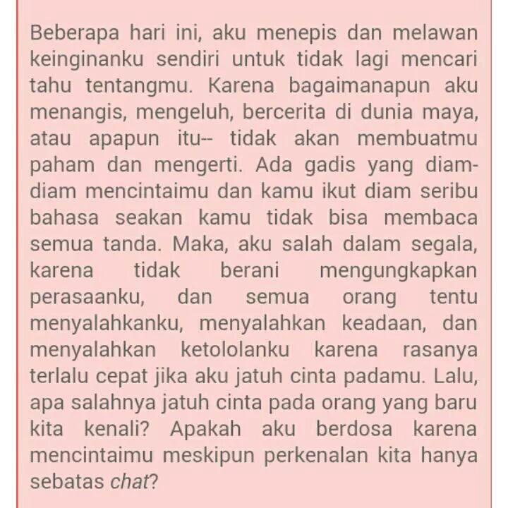 Arfipooh's tweet photo. Ini curhat banget kak @dwitasaridwita 😂😂 bacanya tiba2 jd sadar akan suatu hal 😢😢 http://t.co/48VkUD59WF