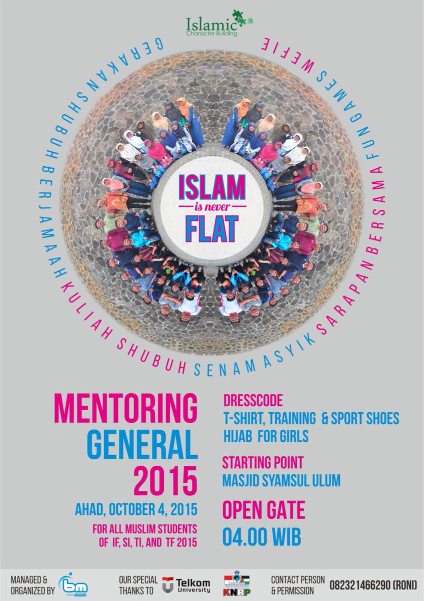 Mentoring General bagi mahasiswa/i Muslim IF, SI, TI &amp; TF 2015. Ahad, 4/10/2015. Start point : MSU | <a href="/InfoUnivTelkom/">Informasi Tel-U</a>