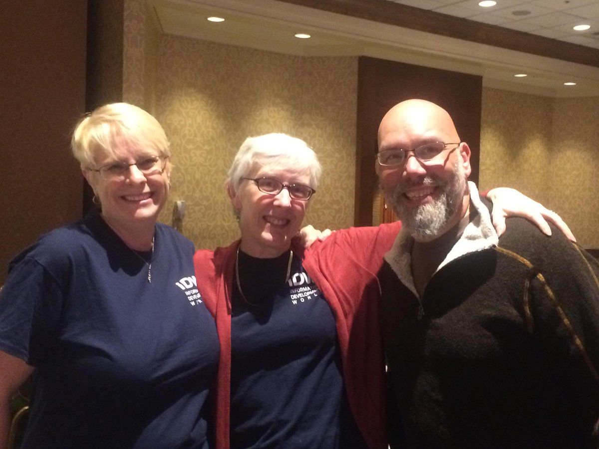 TechCommGeekMom's tweet photo. Those responsible for the black hole of Twitter at #infodevworld @edmarsh @marciarjohnston http://t.co/BzgGaQQPlk