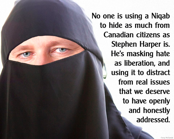 ClaudineJacques's tweet image. #Niqab arme de distraction massive. #cdnpoli #elxn42 #niqab #faceafaceTVA  #elexn2015 #npd #ndp