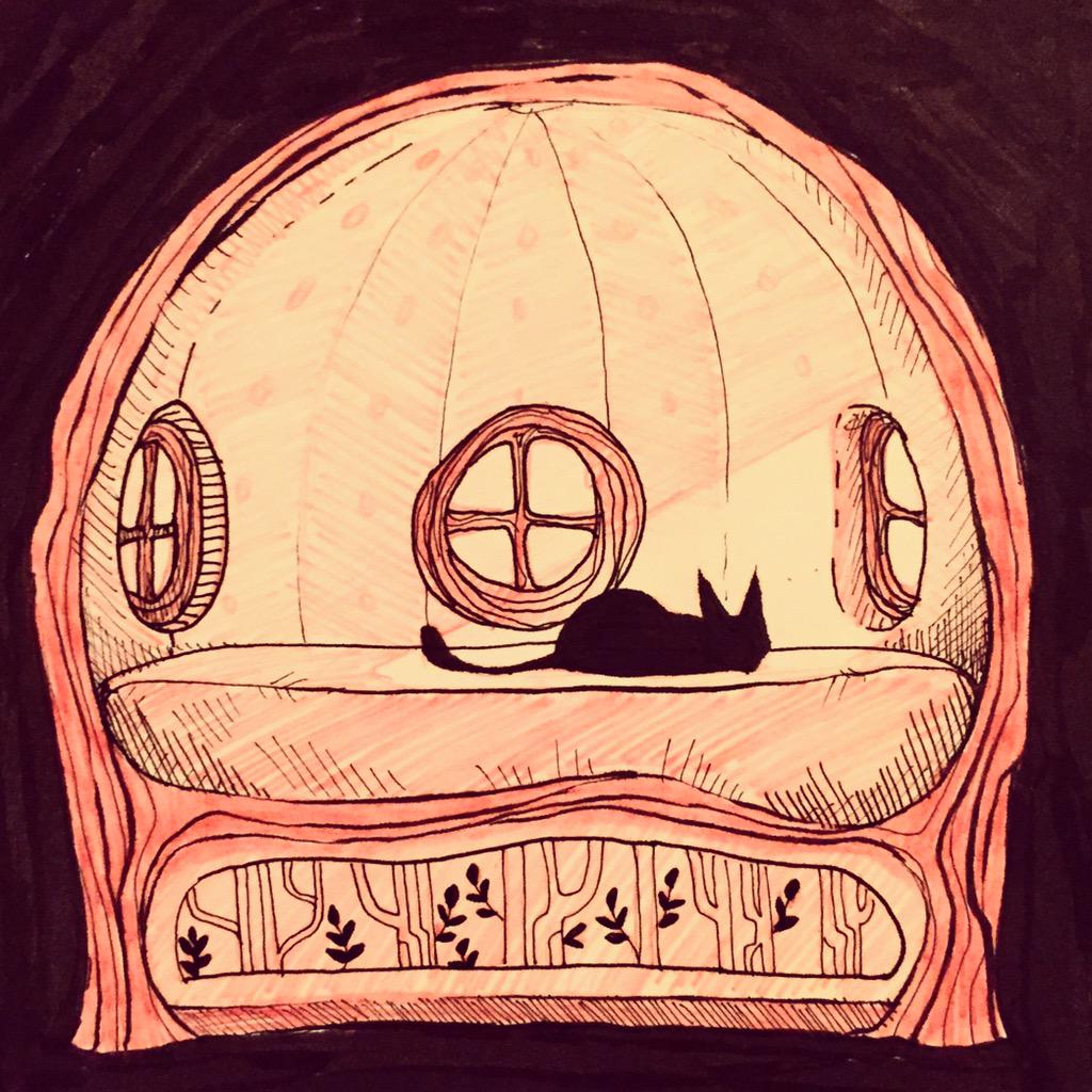 angrypotato's tweet photo. Pipers cat is just being a cat and having a cat nap! #Inktober #cat #magiclost #conundrumcove https://t.co/7Qo2sYufT5 http://t.co/RfJSZRwhyA