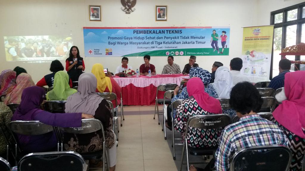 Pembukaan Pembekalan Teknis Promosi Gaya Hidup Sehat &amp; PTM Warga Kel.Bidara Cina dukungan <a href="/Indomaret/">Indomaret</a> <a href="/palangmerah/">Indonesian Red Cross</a>