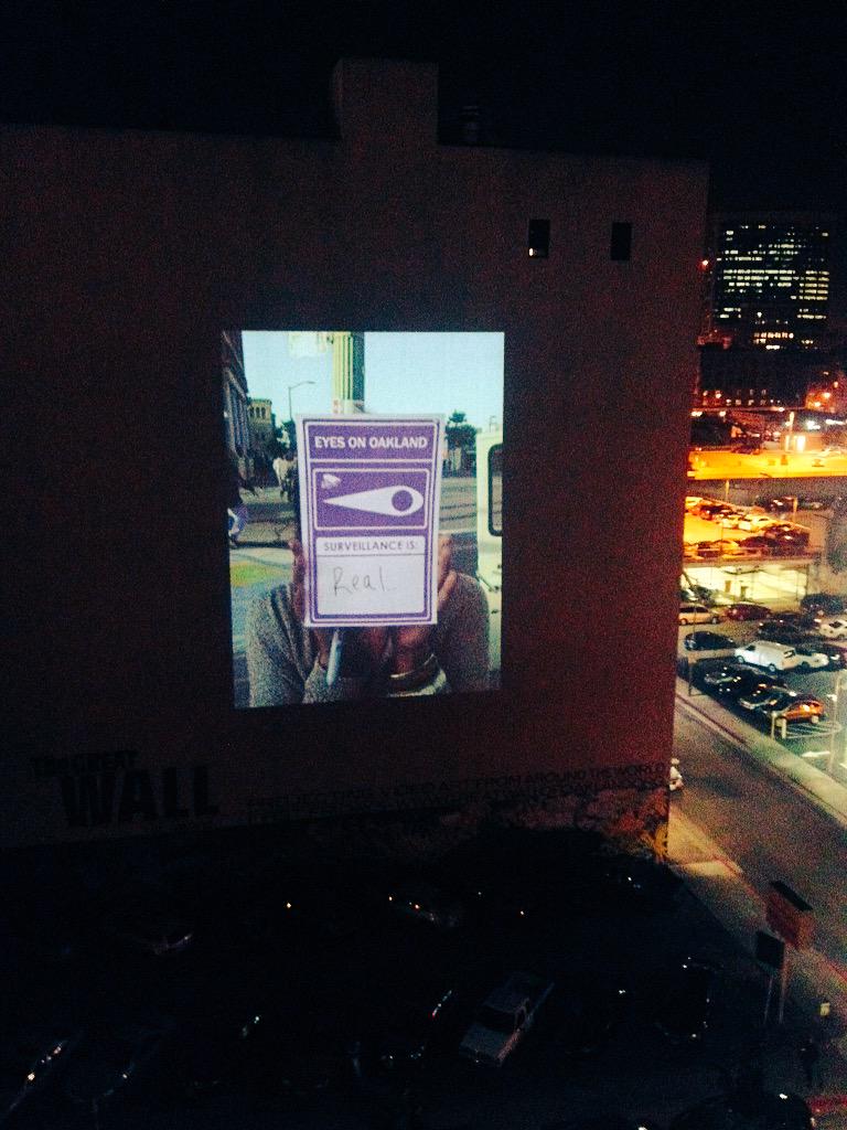 GreatWallOak's tweet photo. Surveillance is real. @EyesOnOak  #firstfriday #oaklandartmurmur http://t.co/AmOKPA1c4x