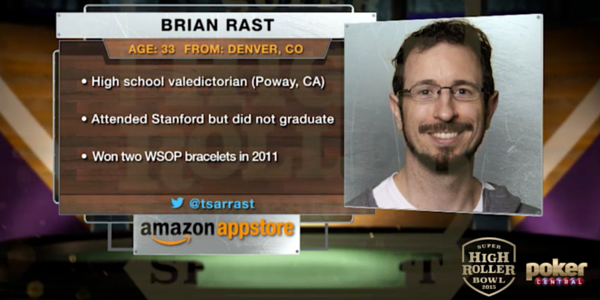 PokerGOTour's tweet photo. RT if you think @tsarrast will win the #SHRBowl! #TeamRast http://t.co/K5rW0gdLfk