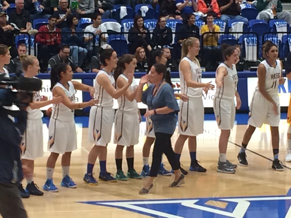 SMUSRowing's tweet photo. Honouring our own! @goSMUS's AD Lindsay Brooke honoured at the opening game at CARSA #VikesNation http://t.co/ItB5hMV85p