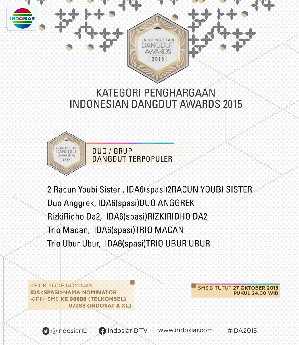 IDA2015ID's tweet photo. Dukung terus ya Grup/Duo
favorit kamu di #IDA2015
http://t.co/QwE9TIJUhu