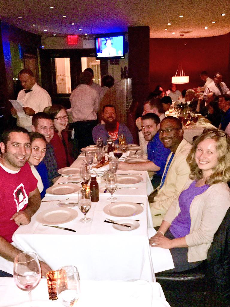 spf13's tweet image. #gothamgo after after party at Benjamin Steakhouse #gopherfriends