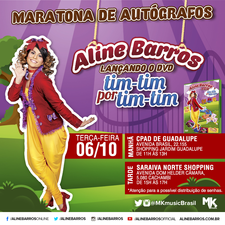 alinebarros's tweet photo. Terça-feira, dia 06/10, vai ser um dia muito especial... No meu #Facebook tem os detalhes p vc participar #DVDtimtim http://t.co/XcWjasi4Ez