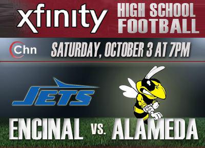 ComcastCA's tweet image. Hey #Encinal #Alameda football fans! Watch tonight's game AGAIN tomorrow Saturday 10/3 7p PT @CHN104 #XFINITYfootball