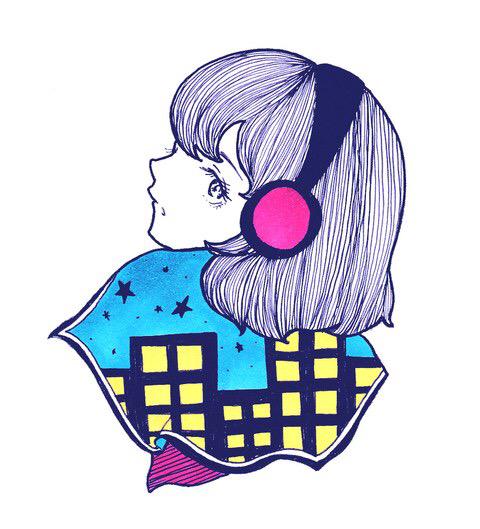 ヘッドホン女子のtwitterイラスト検索結果 古い順