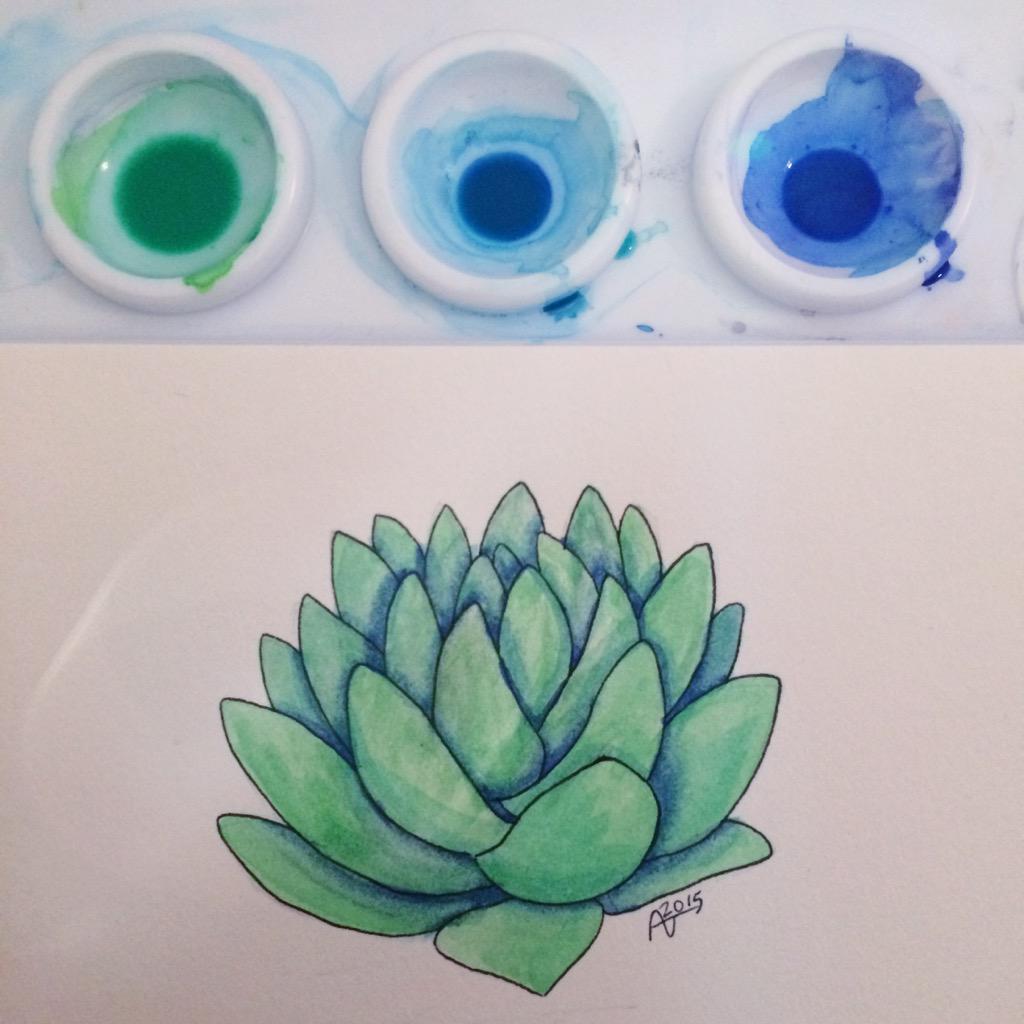 ajmacdesign's tweet photo. Nothing like some watercolours at 2am #paint #watercolours #painting #flora #creativitydoesntcareaboutthetime http://t.co/QlRHscjrlb