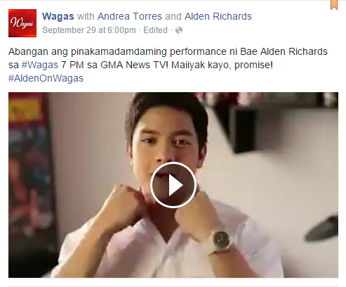 WagasGMA7's tweet photo. Iyan ang galawang pogi oh! After #ALDUBmeetsTVJ, #ALDENonWagas naman ha? Push! 

WATCH: http://t.co/0Mnsua9BIi http://t.co/tDbBFNqS0Z