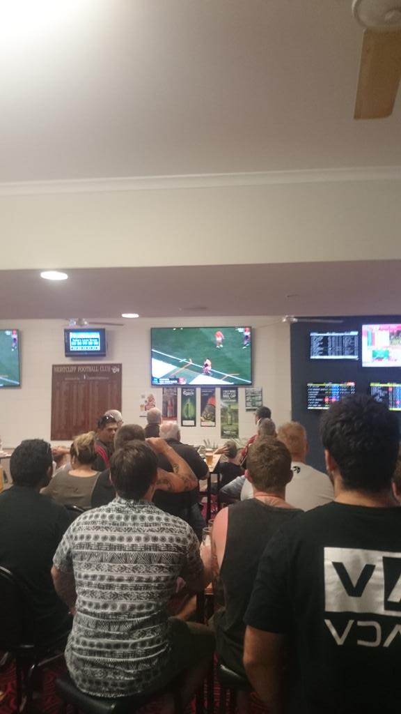 J_P_Richardson's tweet image. Great hospitality today from @nfctigers for the @Hockey_WA thundersticks for the #aflgf