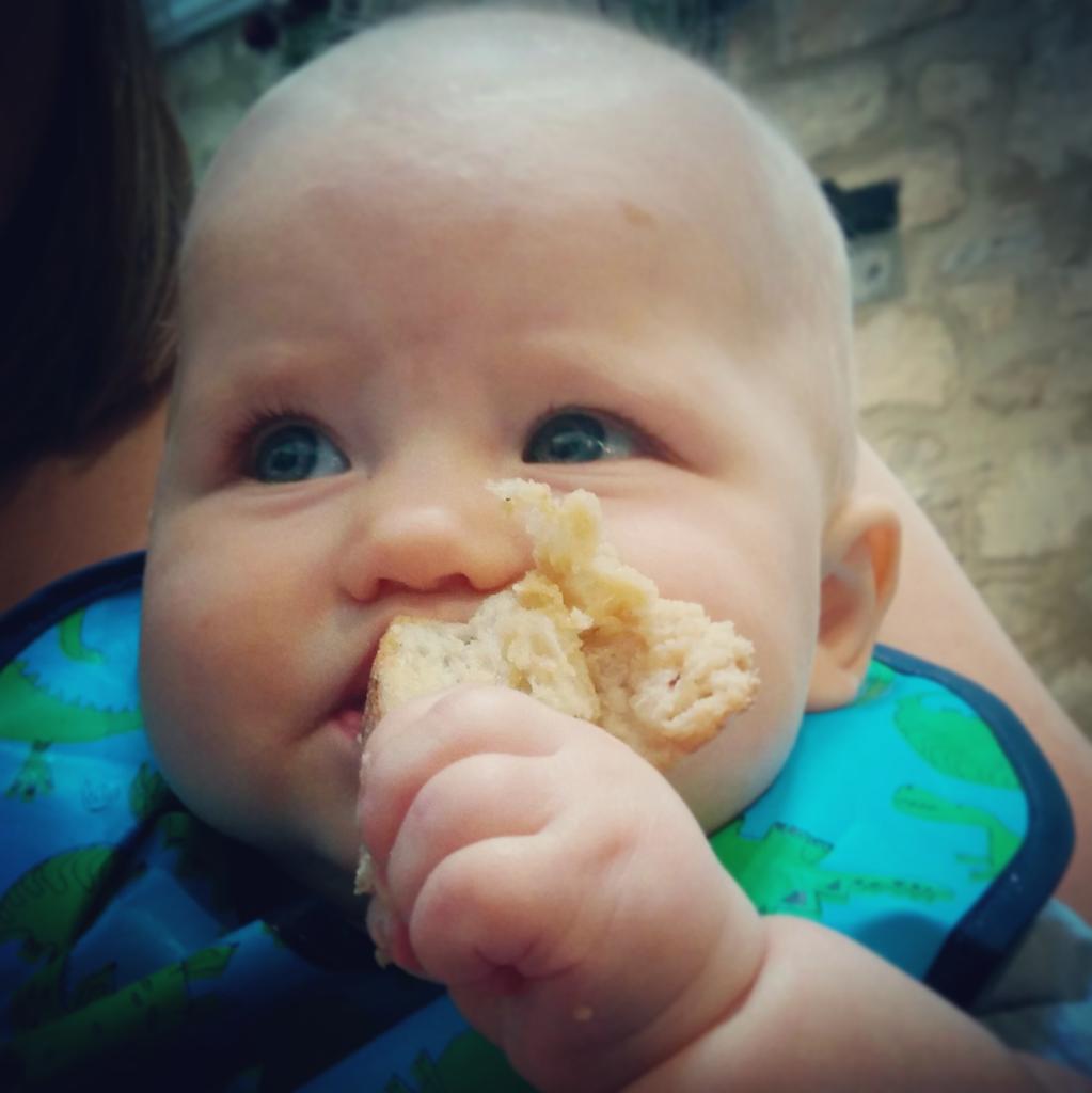 Someone enjoyed her beans on toast at @Colonna_Hunter this morning!