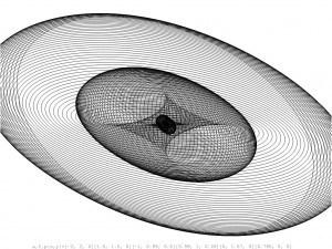 LearnPython3's tweet image. Harmonograph in Pygame python3.codes/harmonograph-i…
