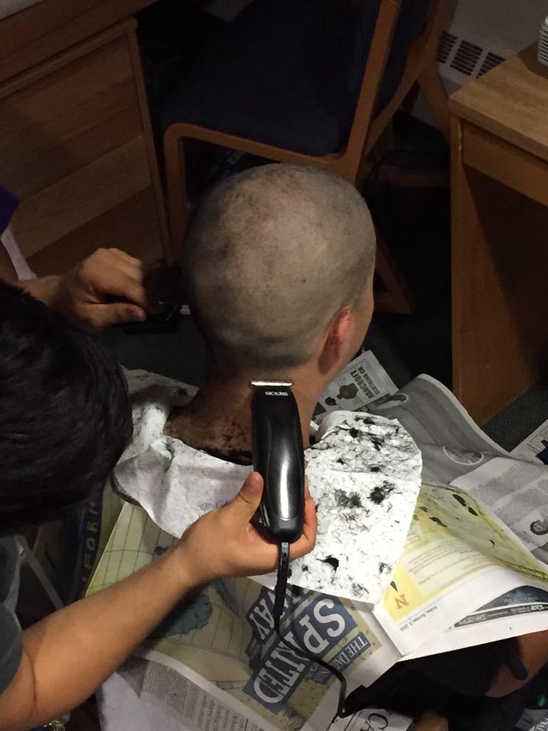 Floor 8: what do you want?
Him: just shave all my hair off
Floor 8: say no more