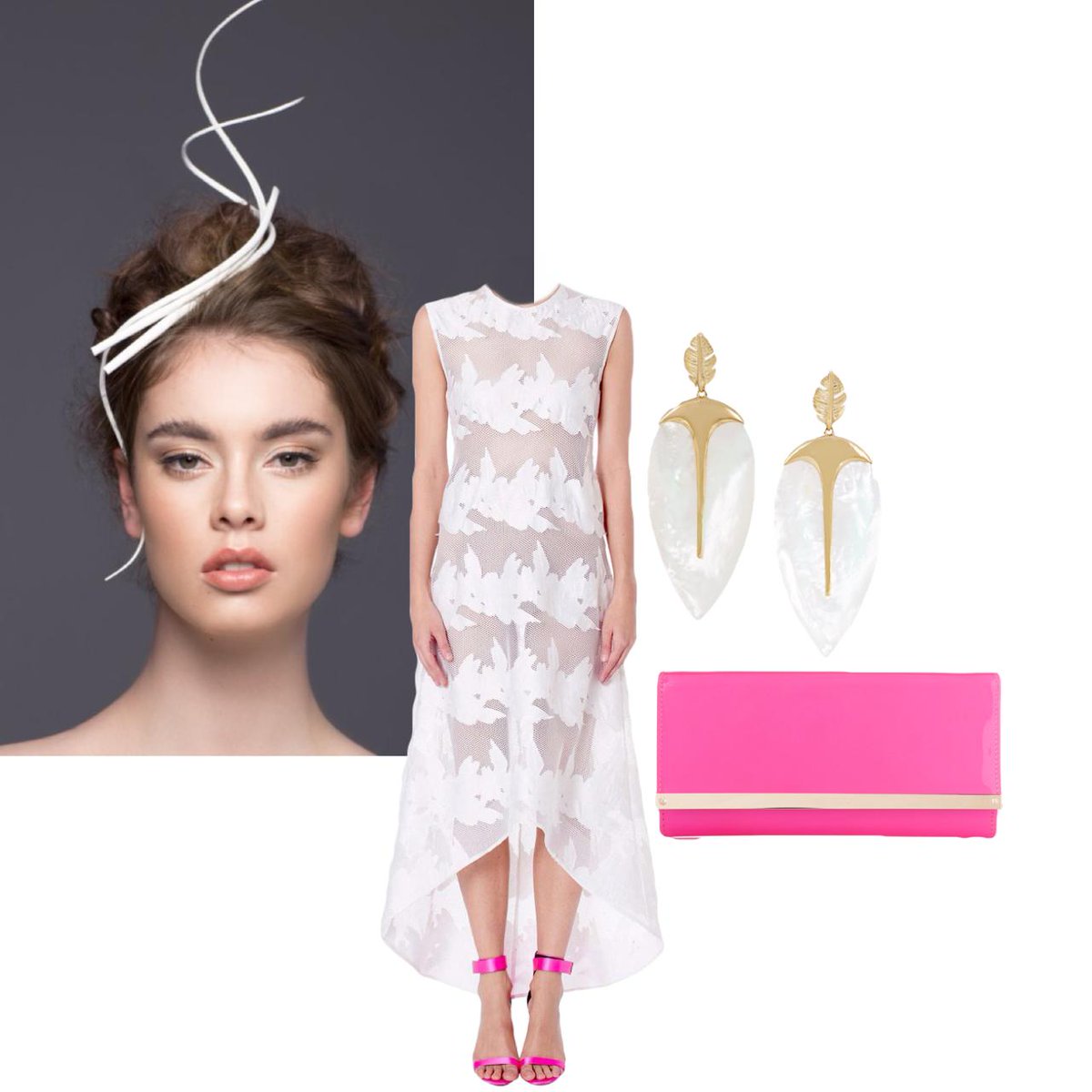 CMDMillinery's tweet photo. Saturday night #styleboard #CMDMillinery #carlazampatti  #davidjones #jimmychoo #aureliebidermann #netaporter http://t.co/5612A0KfVU