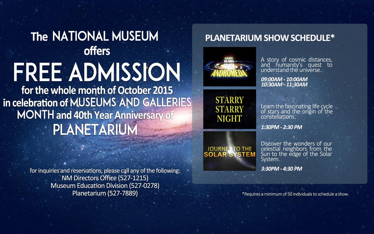 govph's tweet photo. FREE admission to the National Museum (@natmuseumph) this October, in celebration of Museums and Galleries Month! http://t.co/YVKaUY4XPJ