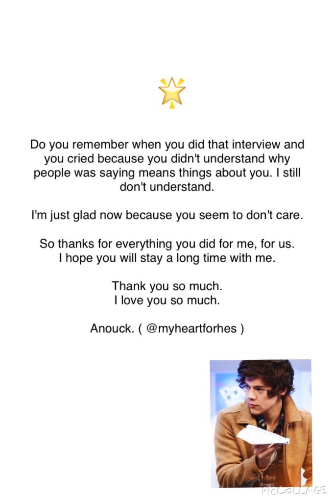 myheartforknj's tweet image. This is for you, Harry. I hope we will meet. I love you so much. Thanks for staying @Harry_Styles