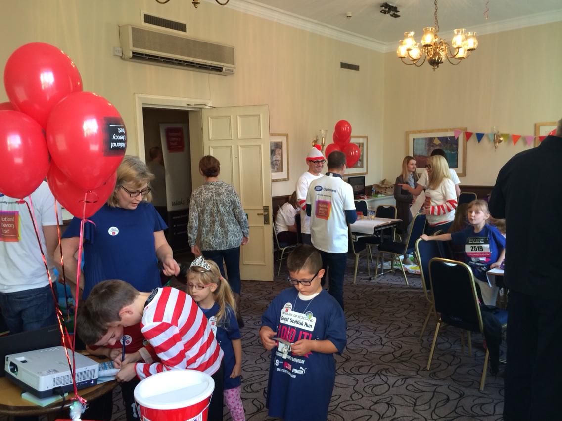 We are in full flow at our #bootsliteracy event before the first Scottish run.