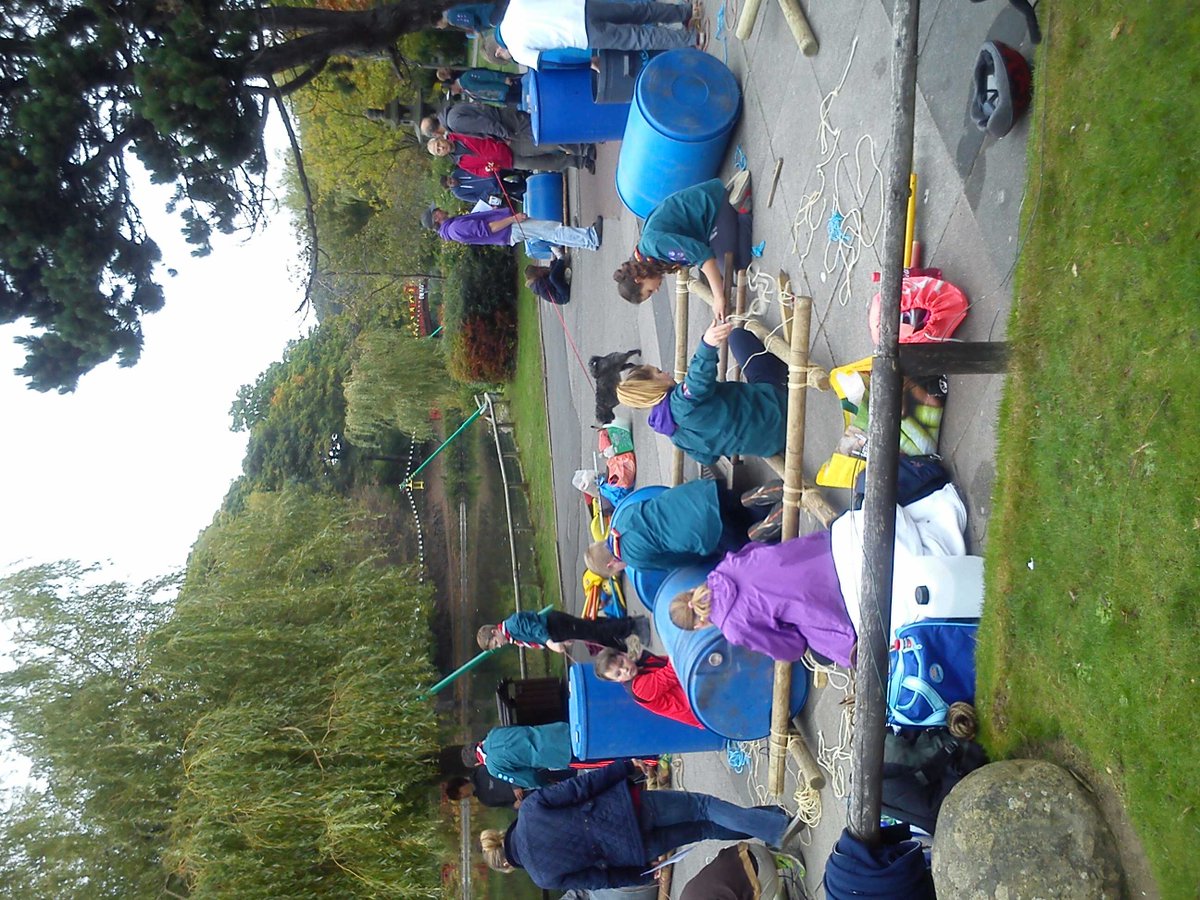 Scouts kontiki challenge in the park today until 1