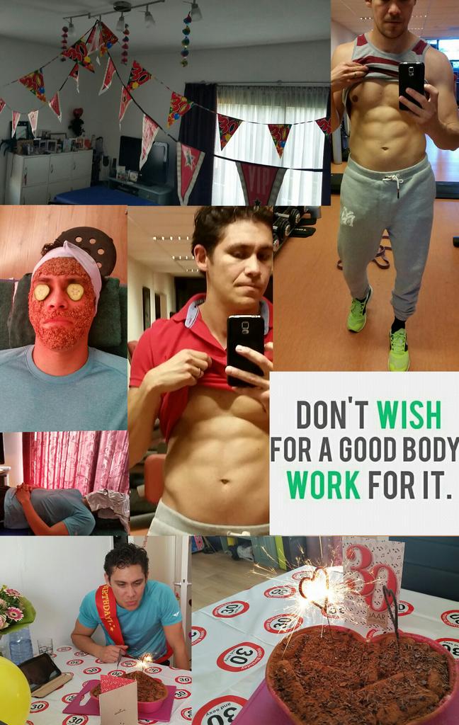 AlvaroMartijn's tweet photo. Yesterday was my #Birthday.I turned 30. My #message: Don't #wish for a good #Body #Work for it! http://t.co/EdWaJjMmcF