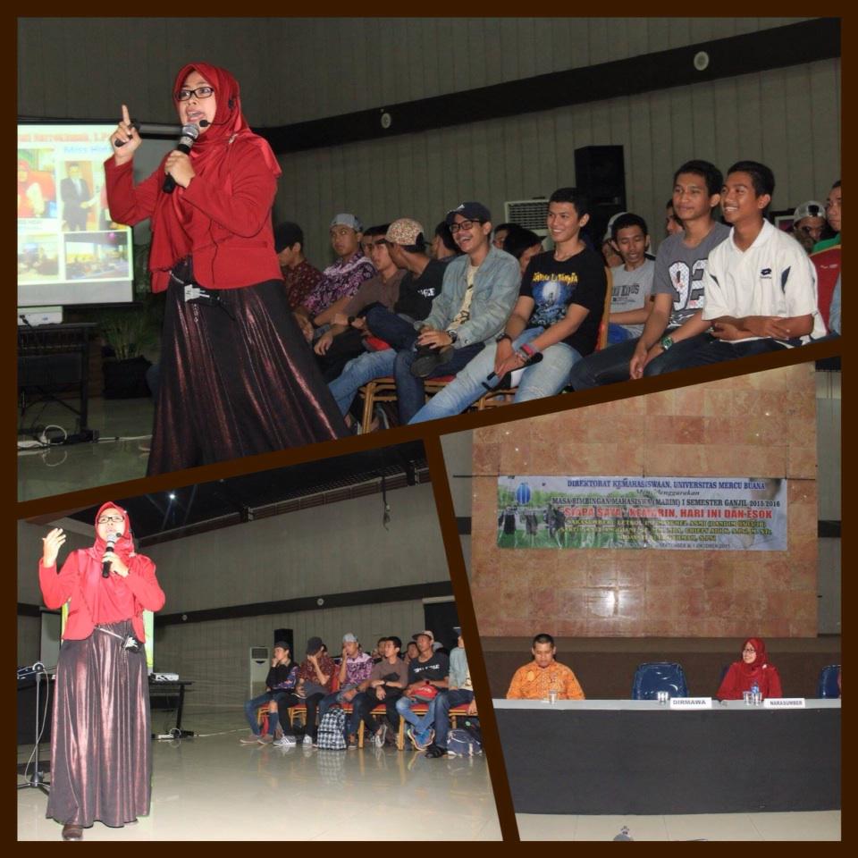 Berbagi semangat untuk mahasiswa baru @universitasMercuBuana