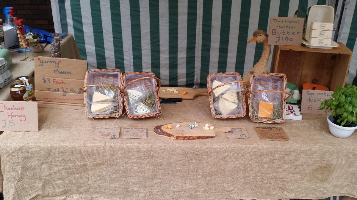 Up and Running <a href="/RomileyMarket/">RomileyVillageMarket</a> 

Come and get your fresh free range eggs and yummy award winning cheeses.

#romiley