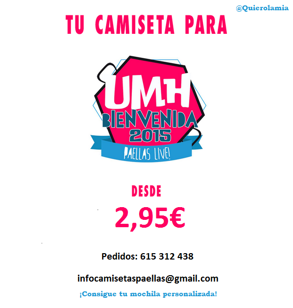 Quierolamia's tweet photo. Nace @Quierolamia para que podáis conseguir vuestra camiseta de paellas UMH desde tan sólo 2,95€! LIMITADAS! http://t.co/phWNDATfA4