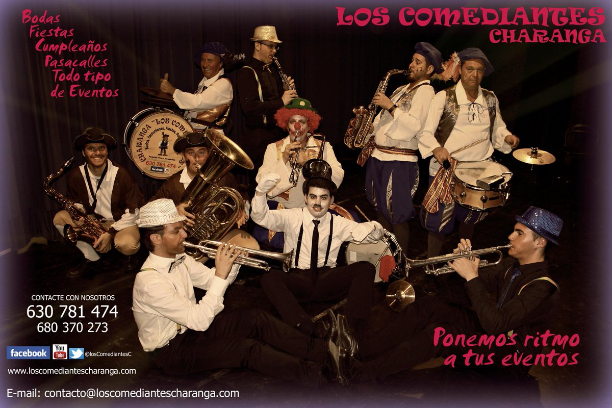 LosComediantesC's tweet photo. Los Comediantes Charanga os haran pasar un rato muy divertido.No duden en llamarnos.Hacemos todo tipo de eventos. http://t.co/kSwLydbRdt