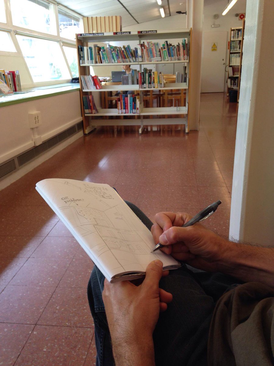 bctxarxa's tweet photo. La commemoració de l'#AnyBiblioteques d'avui acabarà amb una reunió de tots els Urban Sketchers a la #Biblioteca bct http://t.co/FrsGgH3yrW