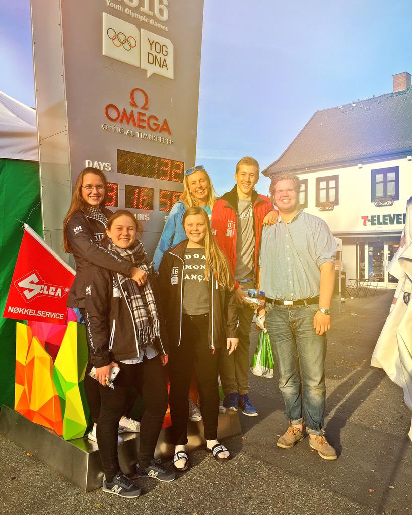 Unge frivillige i Lillehammer, som gleder seg til Ungdoms-OL om 132 dager! #Lillehammer2016 #YOG #ungleder