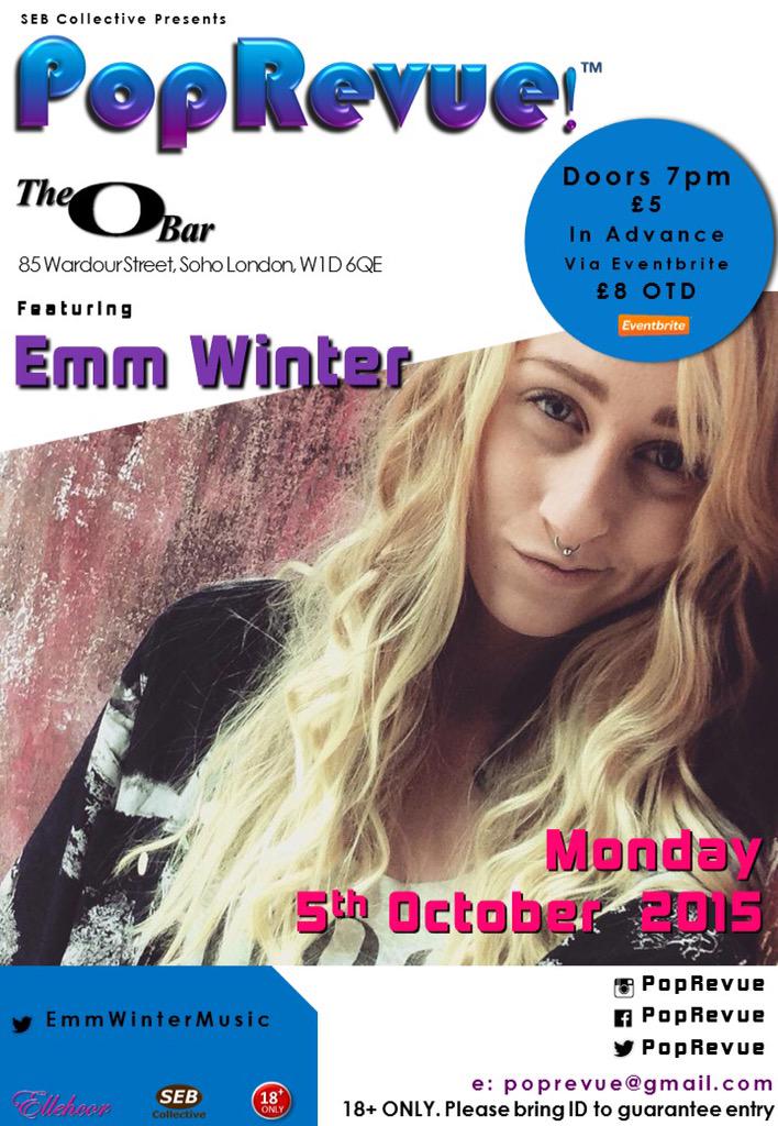 EmmWinterMusic's tweet photo. So excited for #TheObar this monday! Would love to see you there!! Have a great weekend! Cheers!! http://t.co/uoz43fnqbT