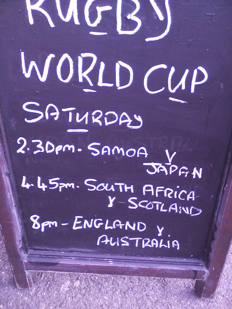 Now showing the rugby  and 8pm the England match join us to cheer them on. Offers in selected ales .