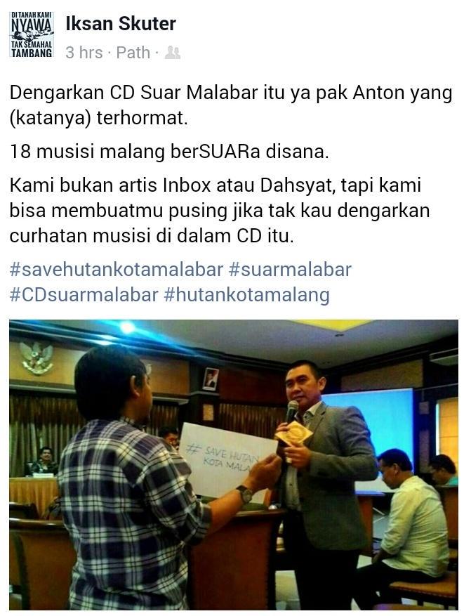 Bagaimanakah kelanjutannya? Hari ini Aliansi menyerahkan Album Kompilasi #SUARMALABAR kepada abah..