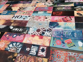 CatherineOgle's tweet photo. Carpet of graffiti art outside @bhamcathedral #SomethingGood300 http://t.co/2PHJugMgXA